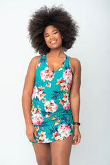 "The Perfect Fit" Jayne Chemise V-Neck - Emerald Garden